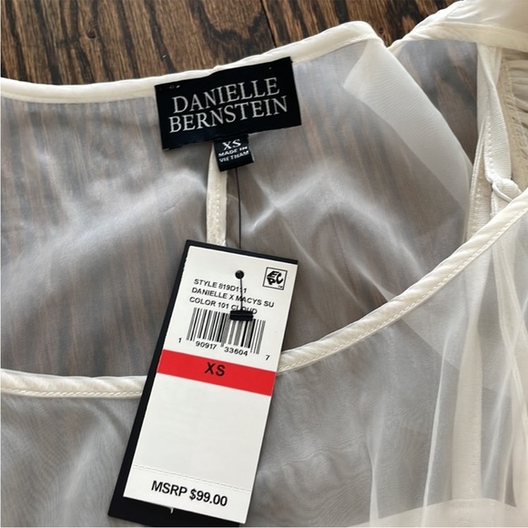 Danielle Bernstein Cream Tulle Mini Dress - Picture 3 of 5